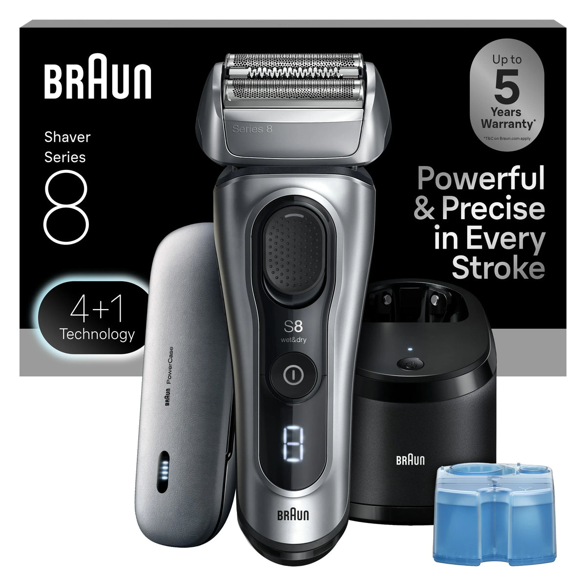 Series 8 Electric Shaver with PowerCase and 5-in-1 SmartCare Center, 8577cc
