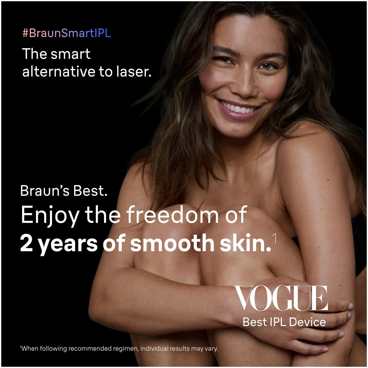 Braun Smart IPL, Skin i·Expert Pro 7: At Home Alternative to Laser Hair Removal with 4 Caps, Facial Hair Trimmer, and Leather Pouch, IPL7219