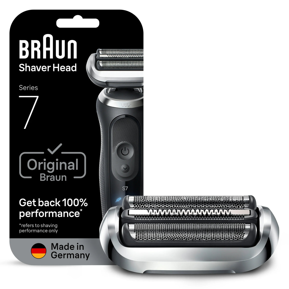 Braun Electric Shaver Head Replacement Part 74s Silver, Compatible with Series 7 Electric Razors for Men